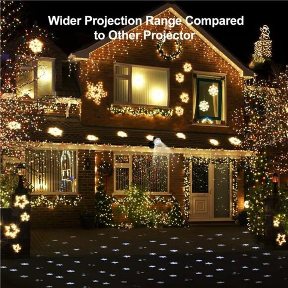 Christmas Projector Lights Outdoor, Snowflake Lights Projector Weatherproof - Picture 3 of 6